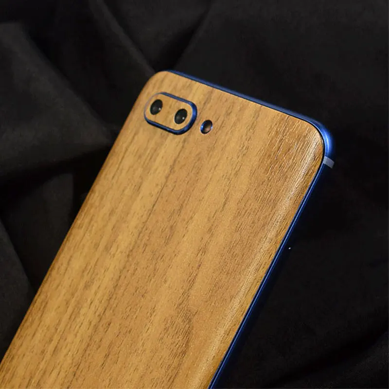 2018 New Wood Grain Back Sticker Film Protective Phone Wrap Skins Paste Membrane for Huawei Honor 10 |