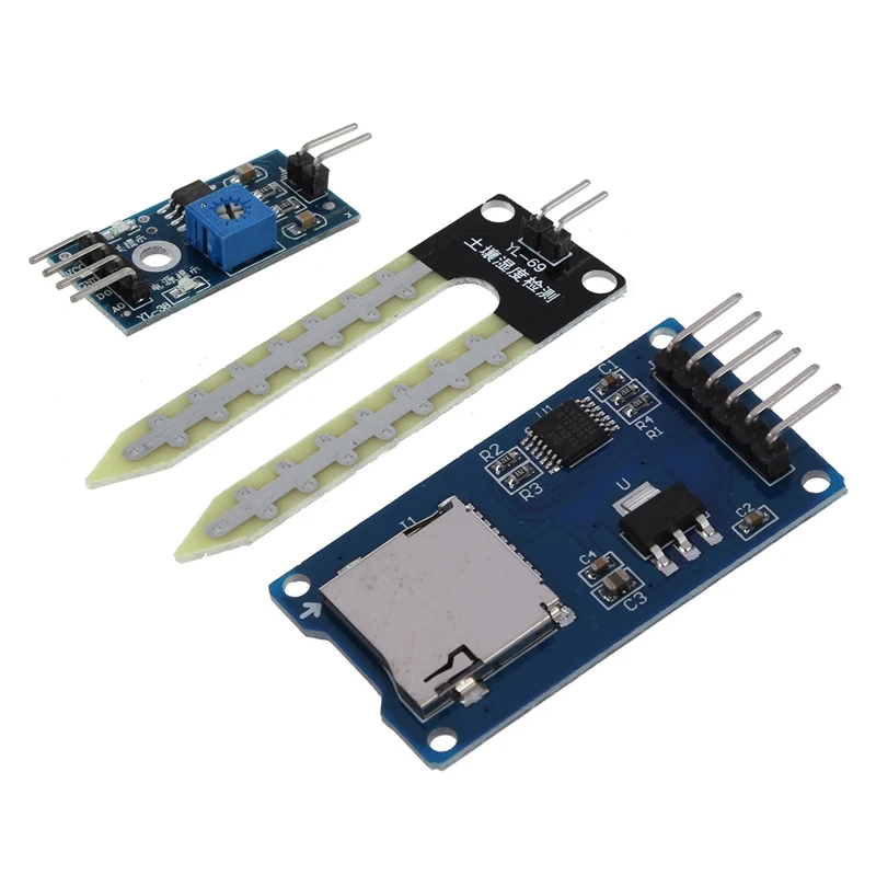 Модуль обнаружения влажности гигрометра почвы датчик для Arduino PI & SPI Reader Mini SD карта