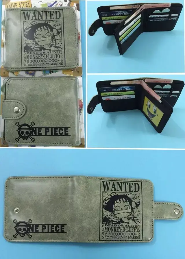 Одна штука кошелек Luffy пиратский череп голова кошельки с рисунками из комиксов