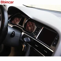 Bbincar ABS Plastic Carbon Fiber Wood Paint Front Interior Dashboard Air Vent GPS Central Trim For Audi A6L A6 L 2005-2011 LHD