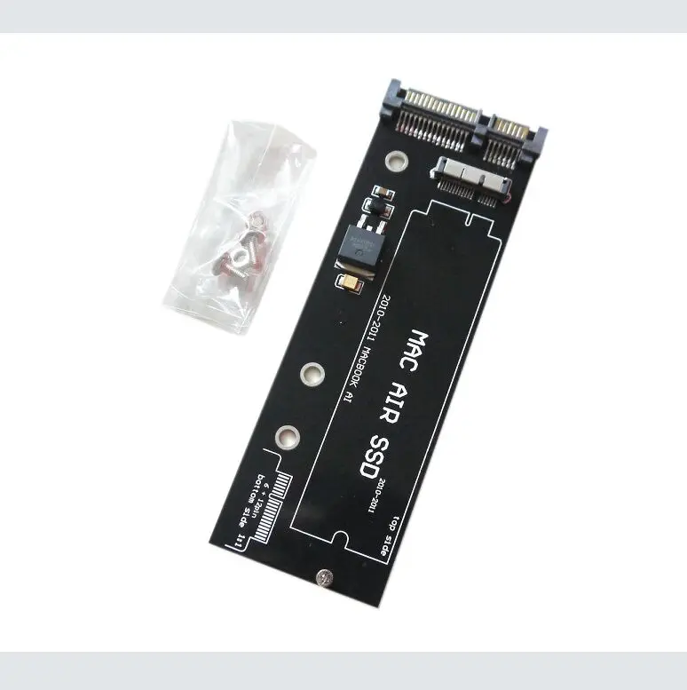 Большой-Q 12+ 6pin SSD HDD на SATA 22Pin жесткий диск картридж карта адаптер для Apple 2010 2011 Macbook Air A1369 A1370 SSD - Цвет: Красный