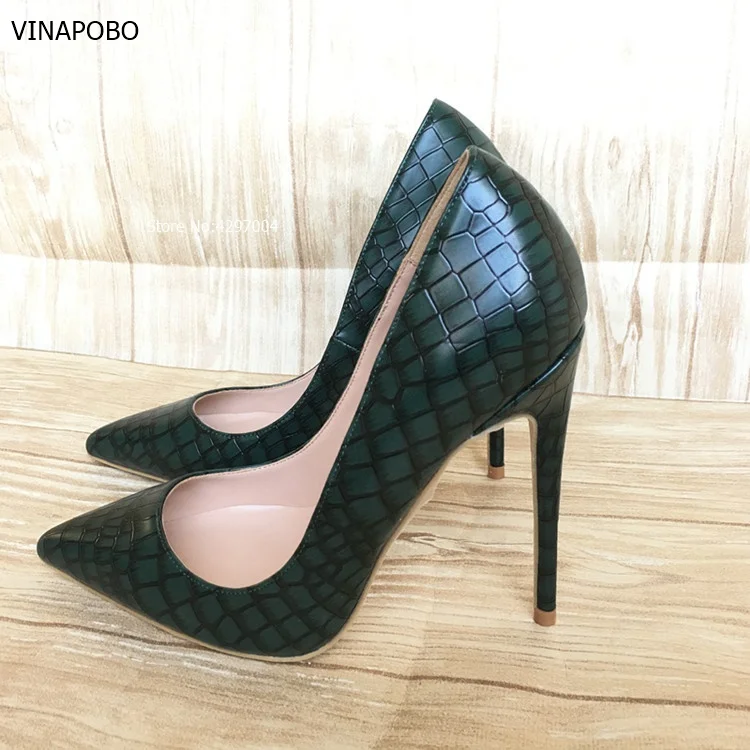 

VINAPOBO New Arrival Gold Sequins Solid Color Shallow Wedding Party Shoes Sequined Large Size Elegant High Heels 12cm Stiletto