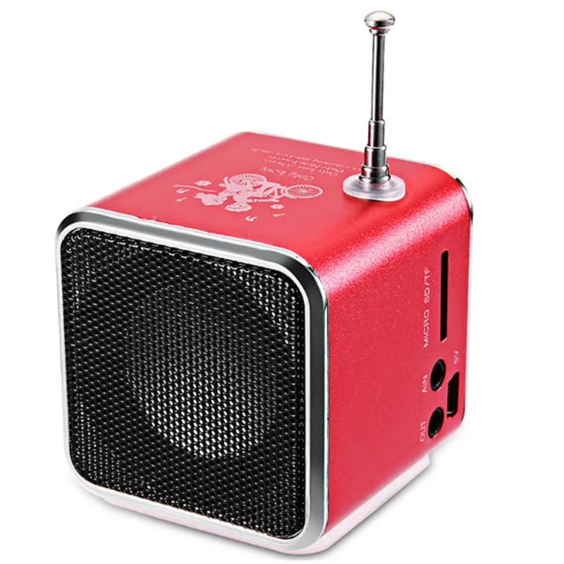 Outdoor Portable TD-V26 Digital FM Radio Speaker Mini Receiver With LCD Stereo Loudspeaker Support Micro TF Card | Электроника