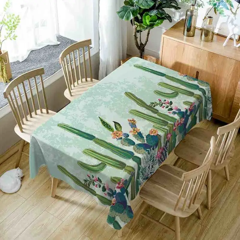 Психоделический Геометрическая кактуса акварель скатерть полиэстер Nappe