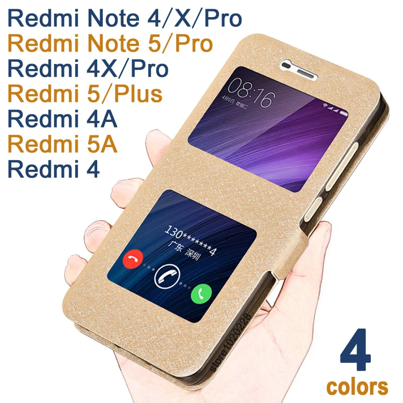 Чехол для Xiaomi Redmi Note 5 Pro роскошный кожаный чехол Plus 5A Window 4/4X/Pro чехол|flip cover|xiaomi