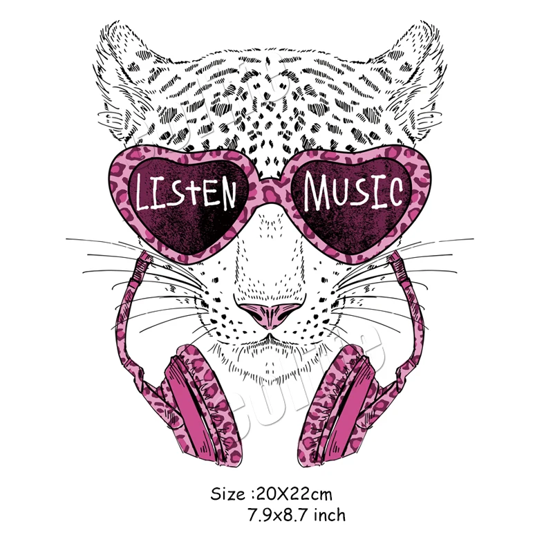 Dj Tiger Iron Patches For Clothing Heat Transfer Diy Accessory Deco Badges New Design Washable Applique | Дом и сад