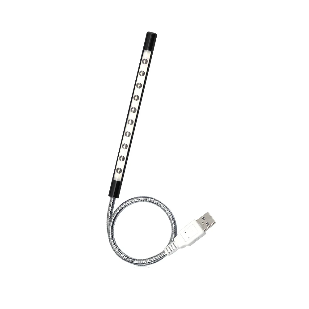 10LEDs-Black body DC 5В USB Мощность светодиодный ночной Светильник для спальни ночной Светильник s USB светильник гибкий стол настольная лампа прикроватный компьютерный лампа для чтения лампы - Испускаемый цвет: 10LEDs-Black body