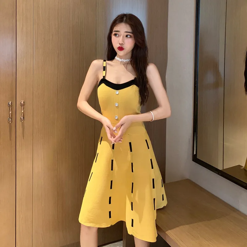 Лоскутное майки миди платья для девочек пикантные узкие эластичные вязальные и