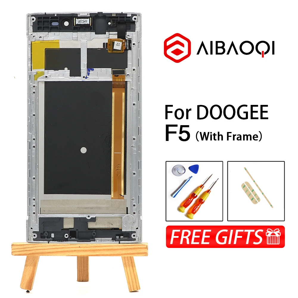 AiBaoQi 5,5 дюймовый сенсорный экран+ 1920X1080 ЖК-дисплей+ рамка в сборе для Doogee F5 модель телефона