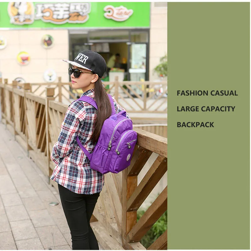 Мода опрятный стиль женщины рюкзак качество водонепроницаемый двойной сумки на