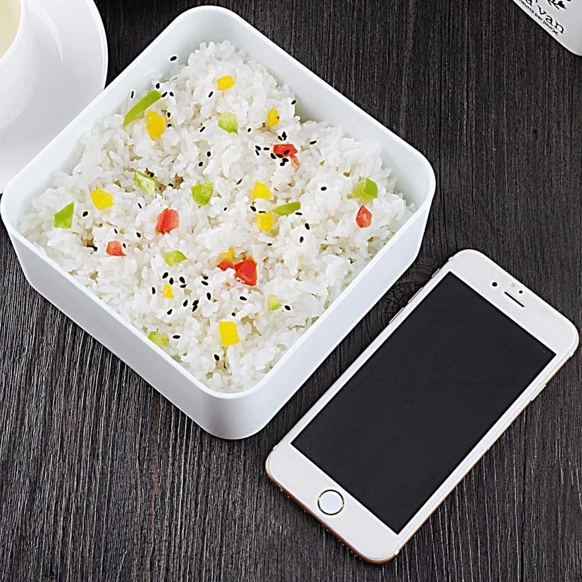 Здоровые материалы Ланч-бокс 2 слоя герметичные Bento коробки микроволновая посуда