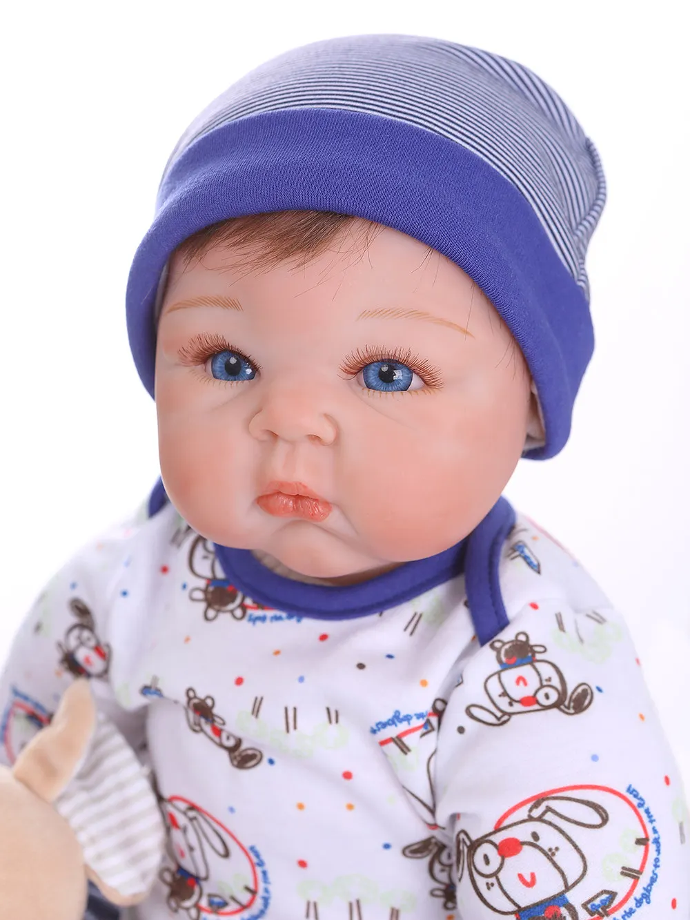 55 см Новорожденный bebe realitic reborn baby doll реалистичные, из мягкого силикона настоящие касания Утяжеленные волосы с корнями