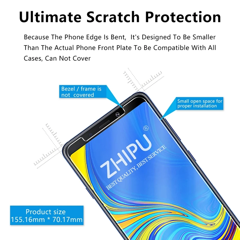 2.5D 0.26mm 9H Tempered Glass For Samsung Galaxy A9 (2018) Screen Protector protective film 2018 A9s 6.3 | Мобильные телефоны и
