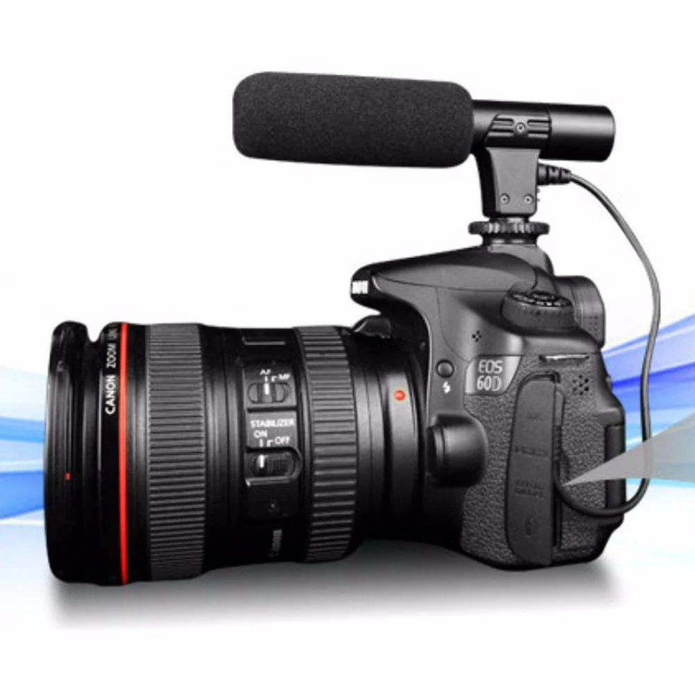 Лидер продаж Studio Digital Video Stereo запись мм 3 5 микрофоны для камера Canon Nikon|Микрофоны| |