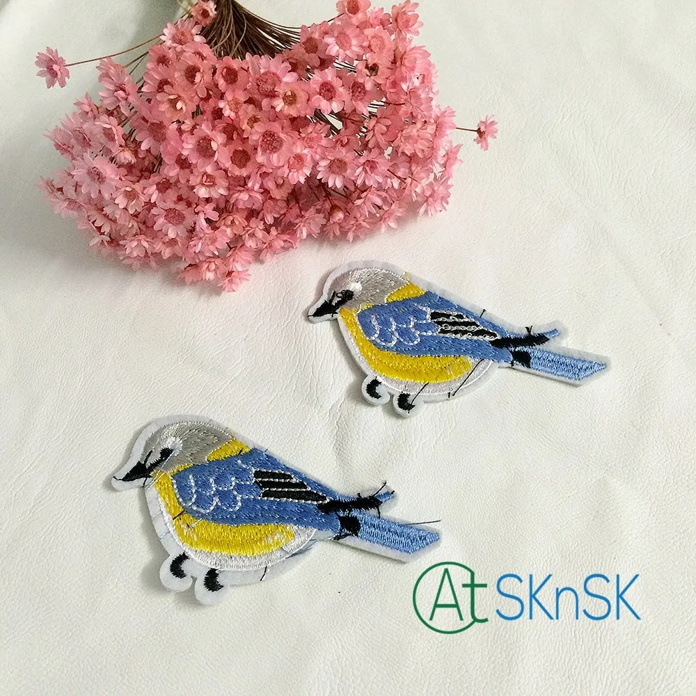 DHL 200 шт./лот кружевной отделкой птицы патчи для одежды аппликация вышивка