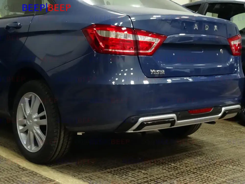 Диффузор для заднего бампера lada Vesta 2015 накладки на бамперы из АБС пластика