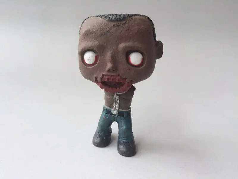 Неидеальный Funko поп б/у сериал Ходячие мертвецы Michonne Pet Walker 2 фигурка зомби декоративная модель игрушки дешево без коробки - Цвет: A