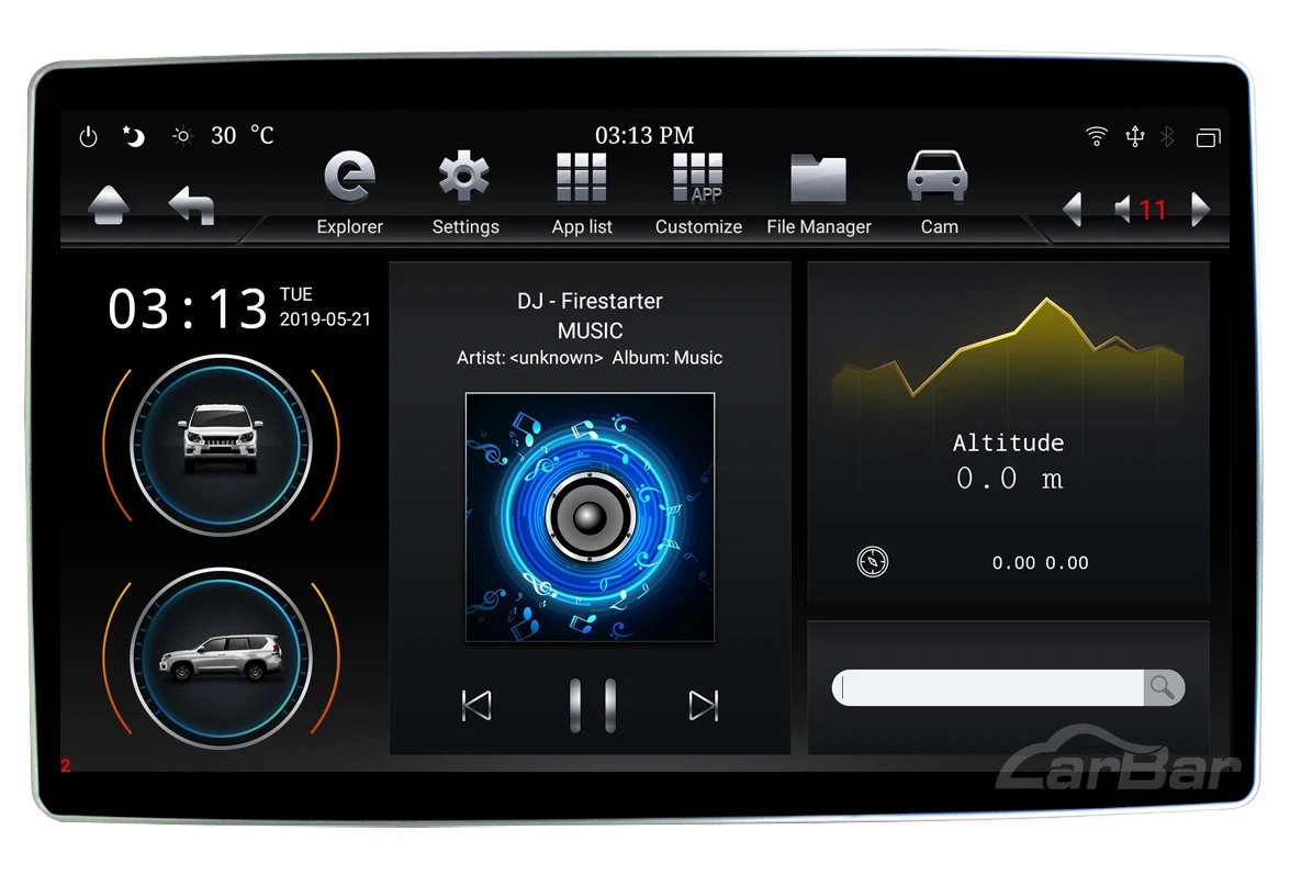 Carbar 12," Tesla стиль вращения ips экран Android 8,1 автомобильный DVD gps радио плеер для старой пластиковая пилочка для ногтей RAV4 Prado Vios