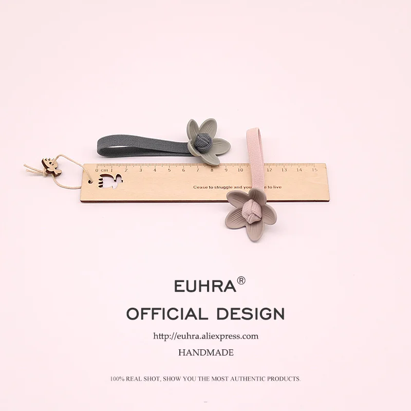 EUHRA, 6 цветов, эластичные резинки для волос, резинки, базовый лепесток лотоса, высокая эластичность, для женщин и девушек, плоская лента для волос, резиновые аксессуары для волос