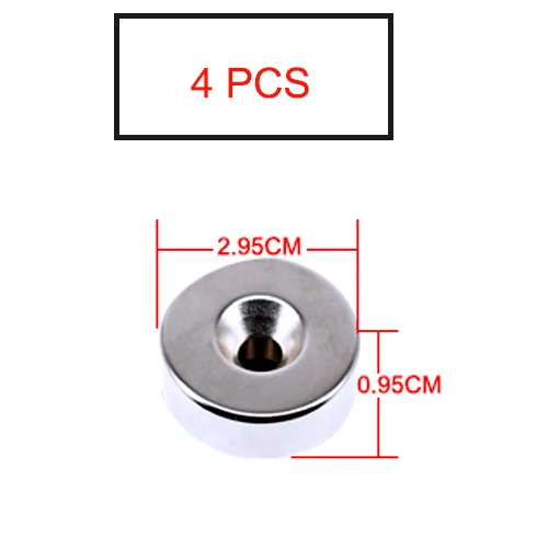 2.95x0.95cm 4 pcs 29,5 мм x 9,5 мм 39 мм x 9,5 мм супер сильные Круглые неодимовые кольцевые магниты редкоземельный постоянный магнит для 50 Вт/60 Вт светодиодный поисковый светильник - Цвет: 2.95x0.95cm 4 pcs