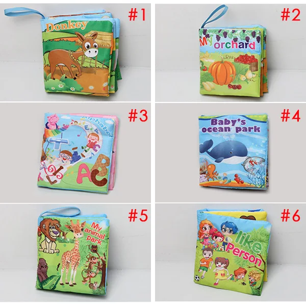 Baby Early Learning Educational Cloth Book Colorful Animals Read Books Soft Rattle Toys @Z232 M09 | Игрушки и хобби