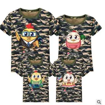 camouflage Семейные комплекты для отдыха новые летние футболки из хлопка для маленьких мальчиков, для папы, мамы, для мамы, сына, дочери Семья подходящая друг к другу одежда внешний вид - Цвет: camouflage