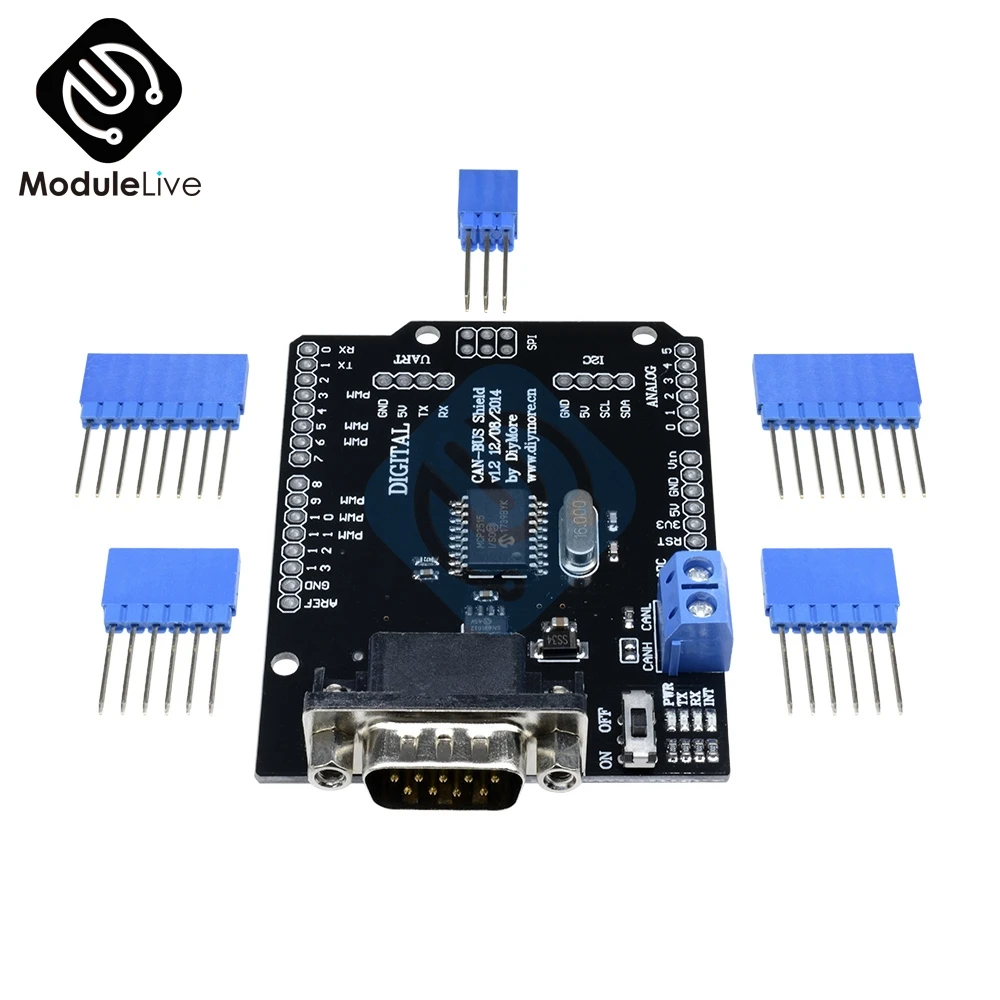 Плата защиты Can Bus MCP2515 интерфейс SPI 9 контактов стандартный расширительный модуль