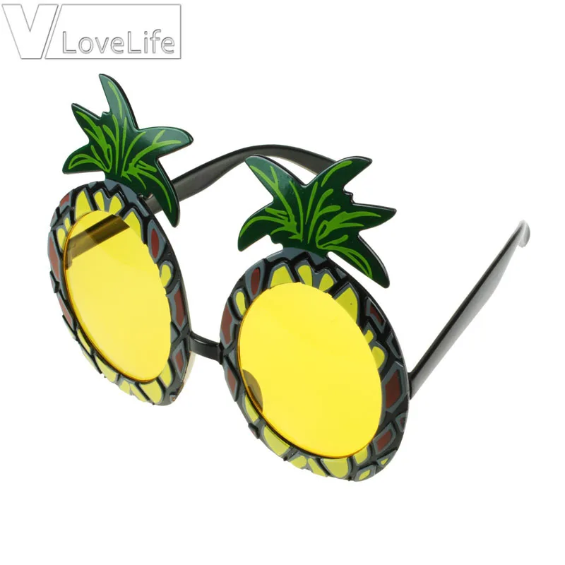 Pineapple 1 шт. Hawaii тропический день рождения Ананас Лимон фрукты Фламинго летние солнцезащитные очки для отдыха невесты, костюм вечерние - Цвет: Pineapple