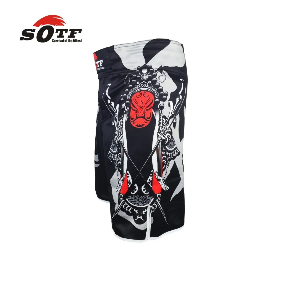 SOTF mma shorts boxing muay thai boxing trunks tiger muay thai kickboxing fight wear guan yu China's wind SOTF mma pretorian