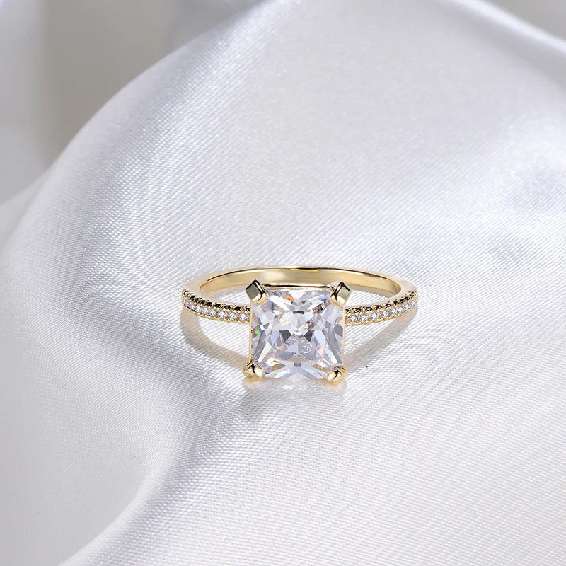 AIQICARAT rings for women wedding jewelry With Zircon Square For Wedding Engagement Party Fashion Female Girls Valentines | Украшения и