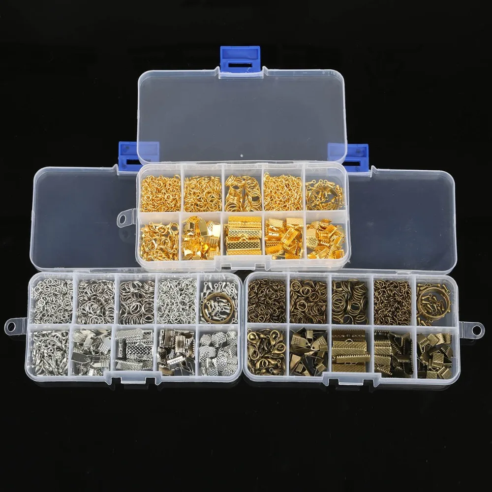 

Three Color Picks Single ring/Lobster clasp/Tail chain/Clip buckle/Drop Kit/Messenger Box For DIY Jewelry Making Materials