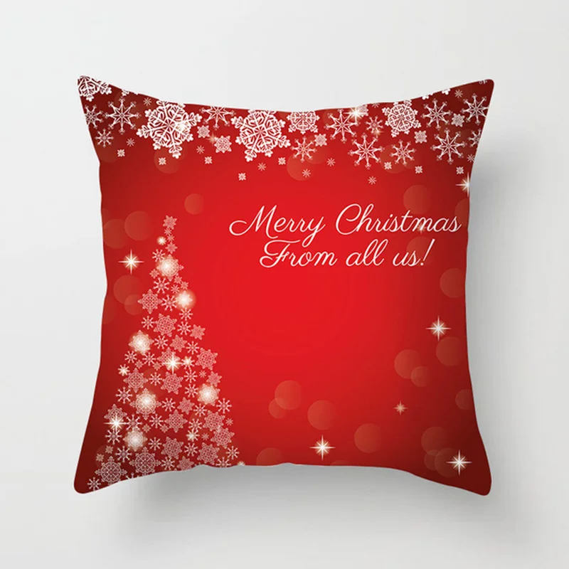 

2019 New Merry Christmas Santa Claus Cushion Cover Christmas Decorative Pillowcase Polyester Throw Pillow Case Cover for sofa