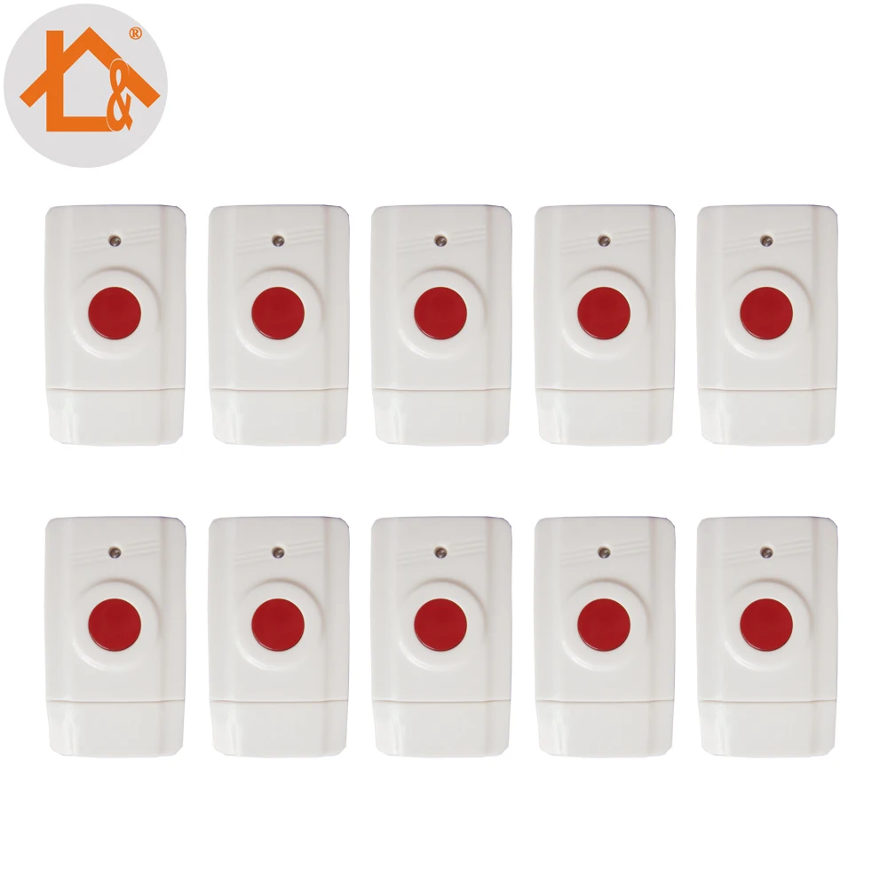 10 шт./лот ~ Новая кнопка аварийной сигнализации 433 МГц беспроводная для домашней