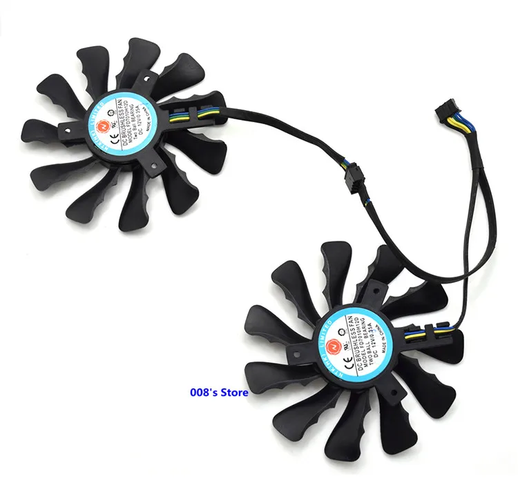 Новый графический процессор VGA охлаждающий вентилятор для его R9 270/280/285/290/7950/7970X