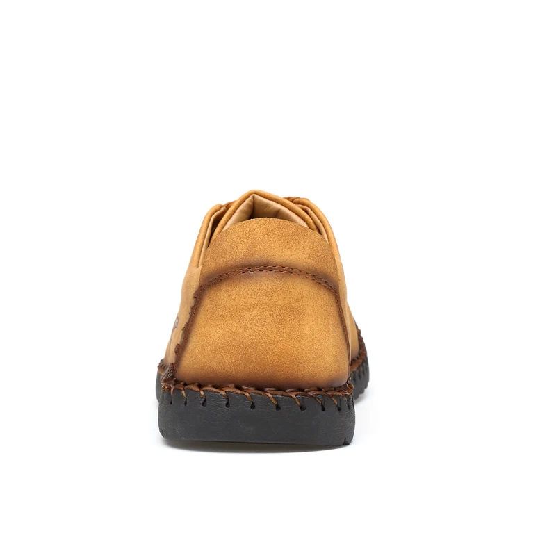 Hot Sale 2019 Men Casual Leather Shoes Adult Handmade Soft Breathable Lace-up Flats Male Sneakers Zapatos Hombre Big Size 38-47 | Обувь