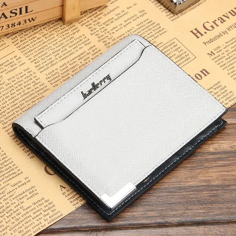 Модные мужские бумажники толстые с узором для мобильных документов перекрестный