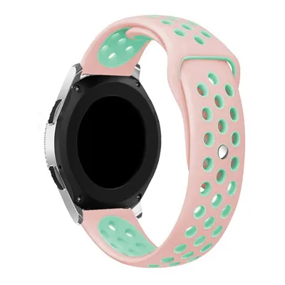 Pink green 22 мм ремешок для часов Силиконовый браслет для samsung Galaxy Watch 46 мм ремешок для часов для samsung gear S3 классический Frontier ремешки для часов - Цвет ремешка: Pink green