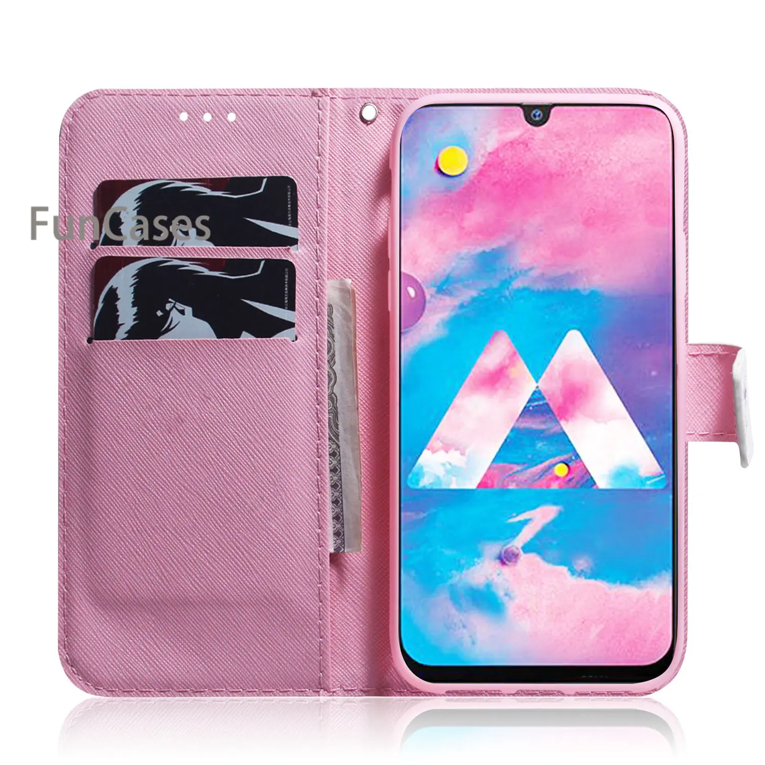 Чехлы с откидной крышкой для мобильного телефона samsung M30 гневом из искусственной