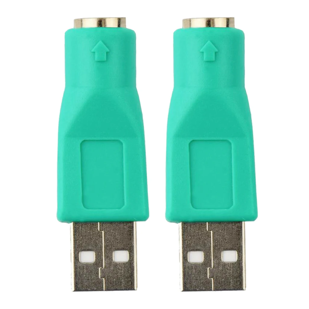 1 пара USB Штекерный разъем на 6 Pin Mini DIN Jack PS2 Розетка конвертер для клавиатуры мыши