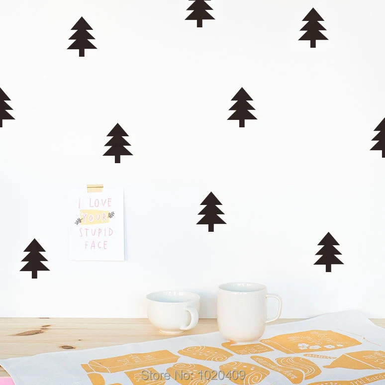 

geometry pine sticker Nordic ins bedroom wall stickers vinyl babies tile stickers decorative vinyl Christmas decoration F23
