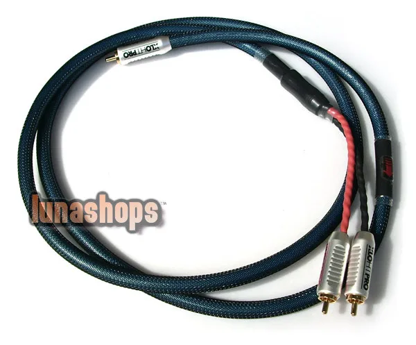 

LN002207 1 RCA AV Male To 2 Male Y Splitter Video Audio LC-OFC Copper Hifi Cable Adapter