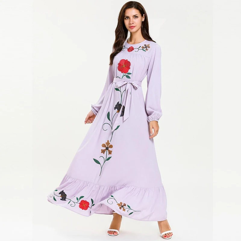 Платье кафтань в Дубае абайя Турцией мусульманский хиджаб Caftan Marocain Qatar ОАЭ Ramadan