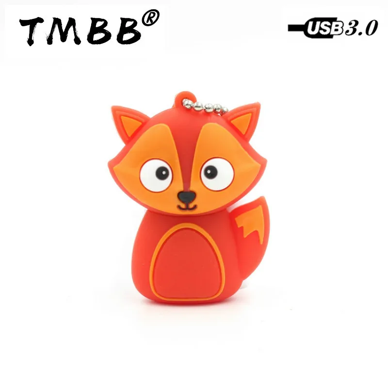 

2021 New Fast 3.0 Cartoon Fox USB Flash Drives 64GB Mini Pendrive 8GB/16GB/32G/128G/256G Memory Stick Pen Drive Flash disk Gifts