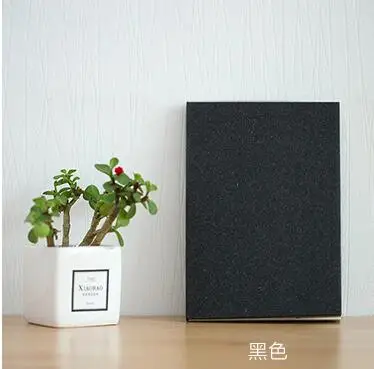 black Краткое чистый цвет портативный все в квадрате страницы тетрадь 13*19 см DIY Дневник sketchbook дизайн книга 58 листов - Цвет: black
