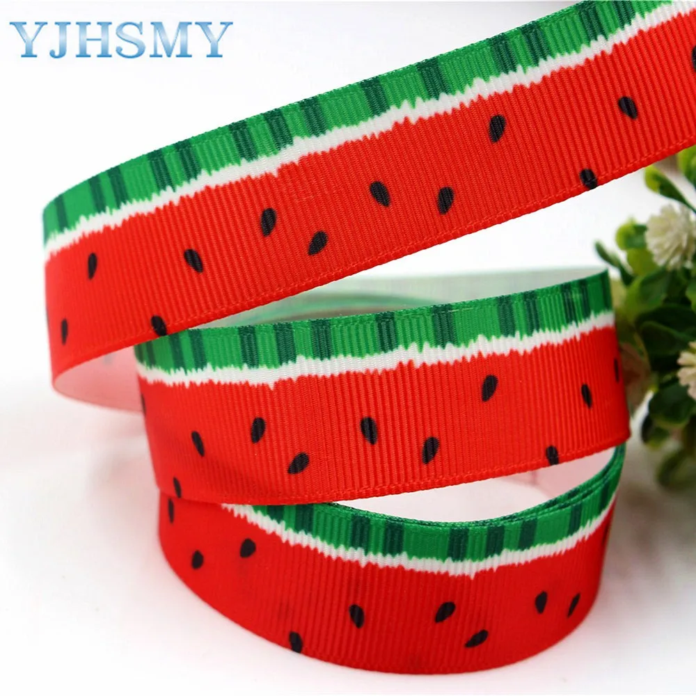 YJHSMY H 17529 1080 10 ярдов 22 мм арбуз термопечать grosgrain Свадебные аксессуары Свадебный