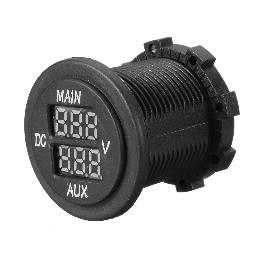 12V 24V AUX основной светодиодный цифровой двойной фотоаккумулятор панель