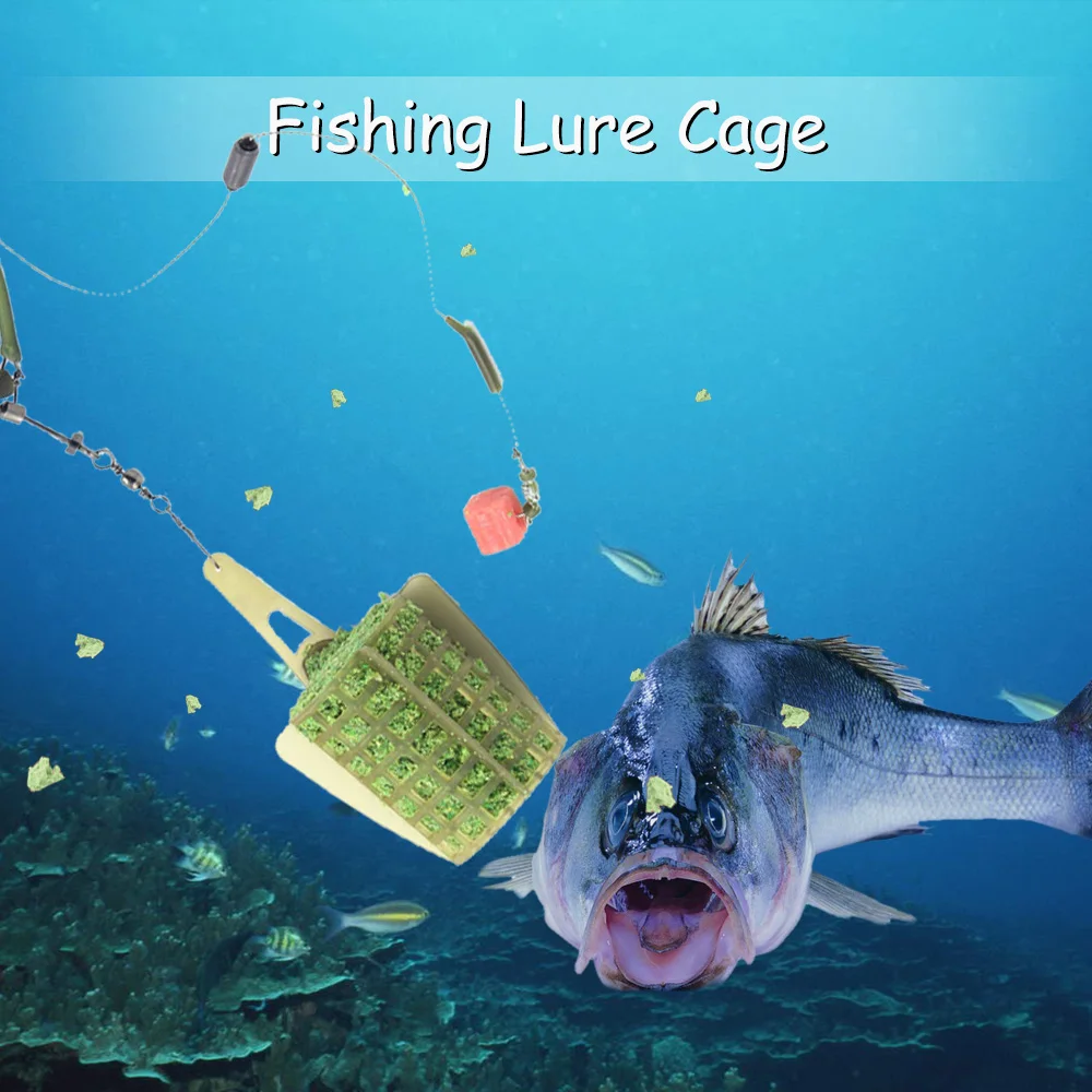 Корзина клетка рыболовная Ловушка для ловли карпа приманка-фидер держатель