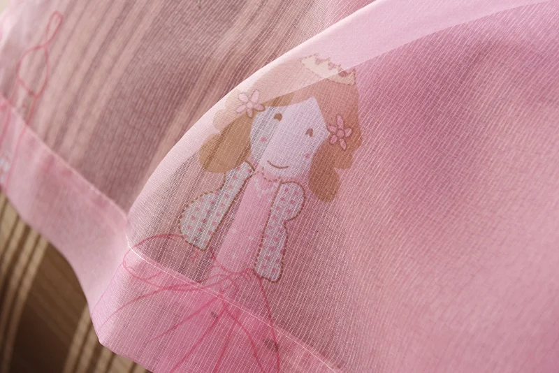 tulle Милое платье принцессы с принтом шторы для детской комнаты для младенцев для маленьких девочек Детская новая Декор для дома Французский обработки окна Rideaux WP139C - Цвет: tulle