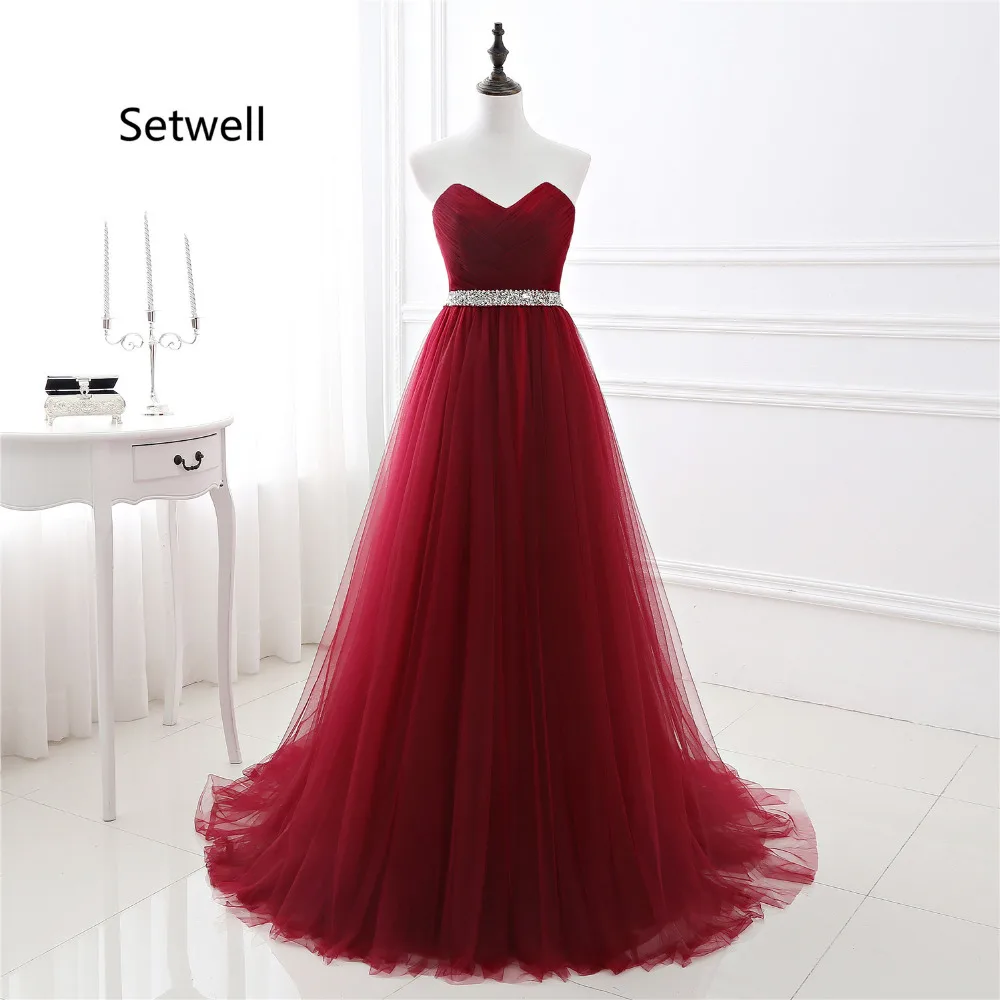 Красные Простые платья Setwell для выпускного вечера ТРАПЕЦИЕВИДНОЕ вечернее