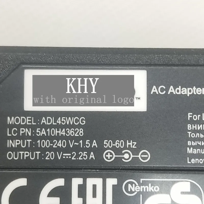 20V 2.25A 45 Вт адаптер переменного тока зарядное устройство EU для lenovo IdeaPad 100S 510S 520S 310 320S 510 710S 110 110S MIIX-510 520 ЕС